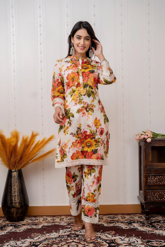 Women Floral Printed Kurta Set for Women